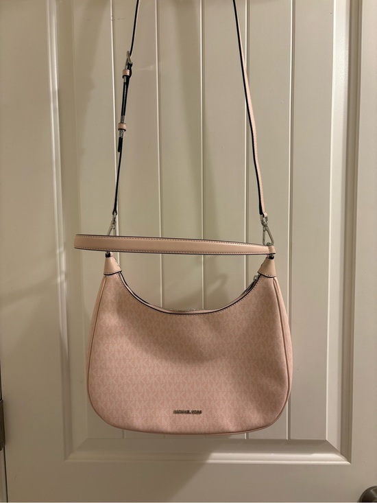 Michael Kors Handbags - Michael Kors Blush Logo Crescent Shoulder Bag